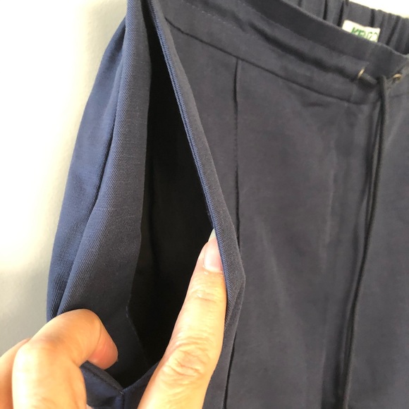 Kenzo drawstring linen blend cuffed crop pants - Picture 10 of 11